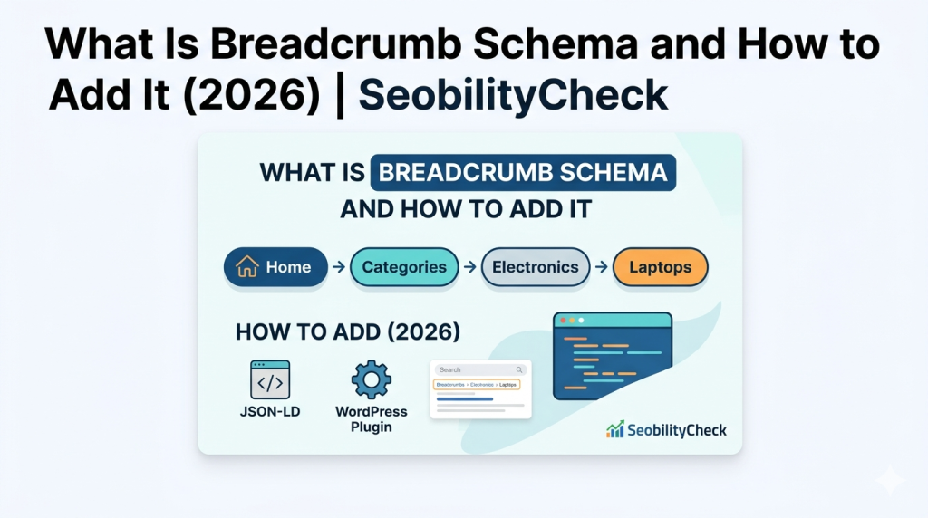 breadcrumb schema — Google search result showing readable breadcrumb navigation path instead of raw URL